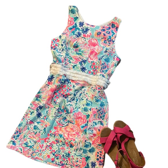 Lilly Pulitzer Arden Sheath Dress Serene Blue Gypsea NWOT S - Picture 11 of 12